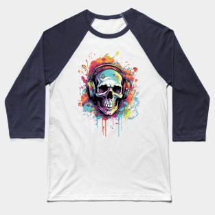 Skull acid art Baseball T-Shirt